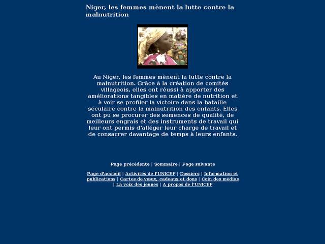 Niger, les femmes mènent la lutte contre la
malnutrition