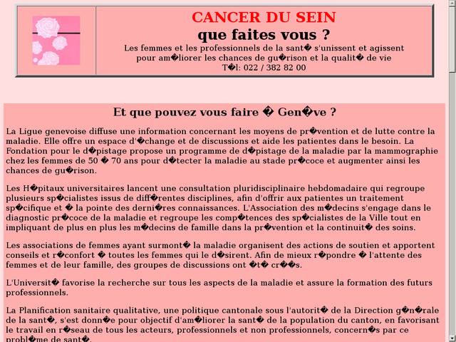 Programme genevois de dépistage du cancer du sein