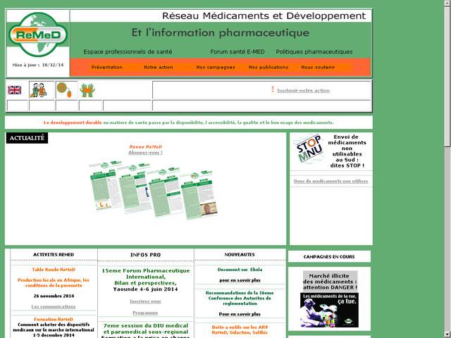 Réseau médicaments et développement