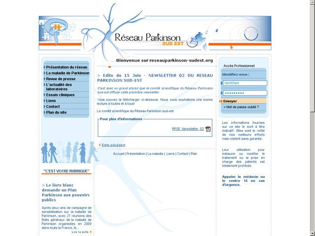 Réseau parkinson sud est