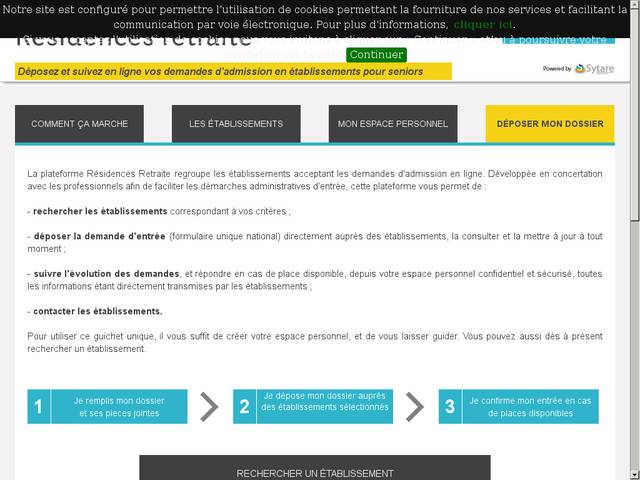 Résidences retraite : admission en ligne pour maison de retraite