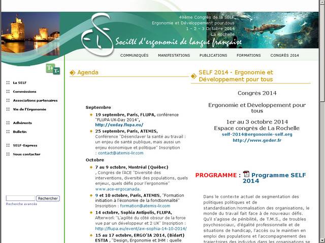 Self, société d'ergonomie de langue française.