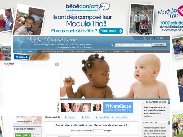 Site d'informations sur les bébés de 0 à 3ans