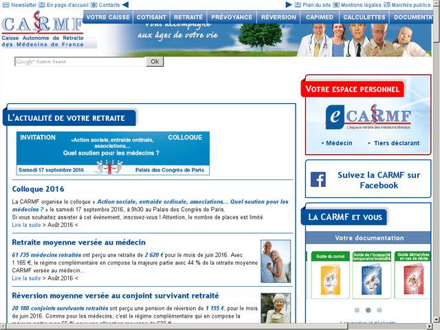 Site de la caisse autonome de retraite des médecins français