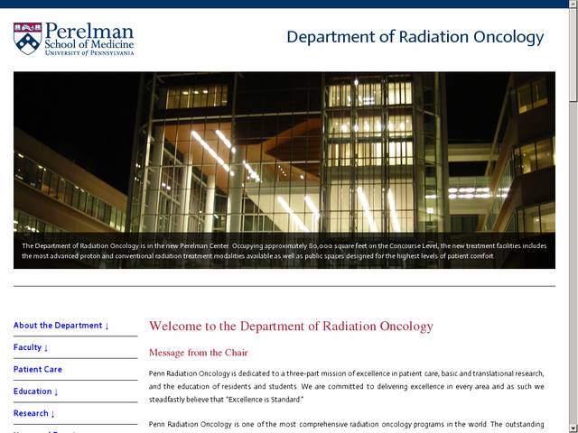 Site de radiothérapie de l'université de pennsylvannie