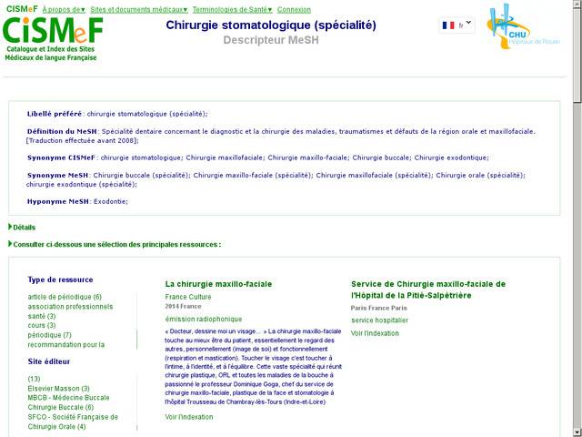 Sites francophones de stomatologie