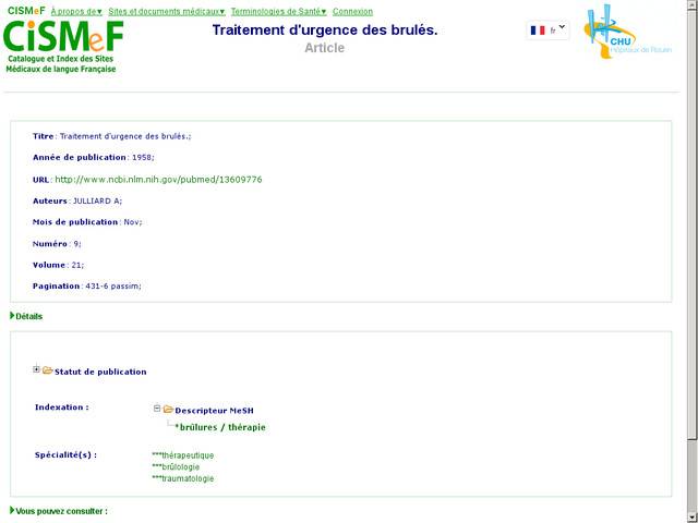 Sites francophones sur les urgences