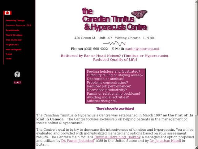 The canadian tinnitus and hyperacusis center
