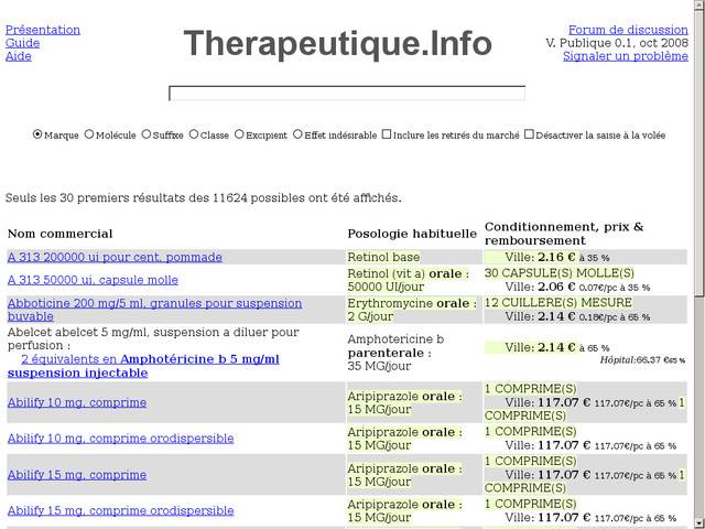 Thérapeutique et information