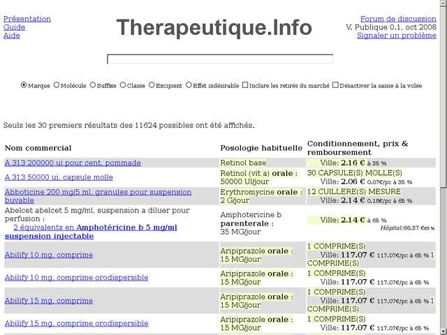 Thérapeutique et information