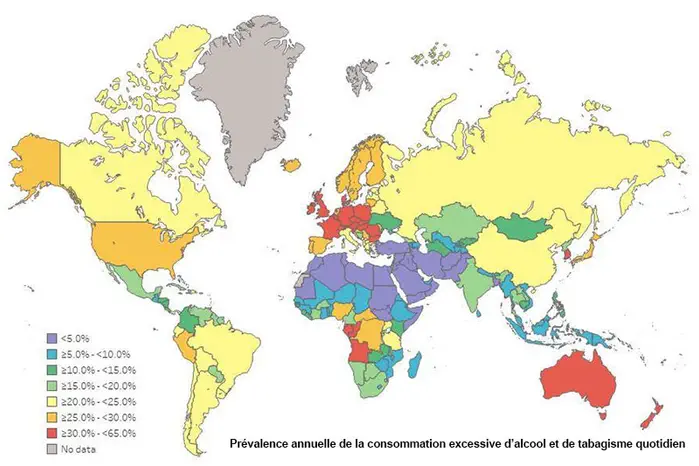 L'impact sanitaire de l'alcool et du tabac est 10 fois plus élevé que celui des drogues illégales