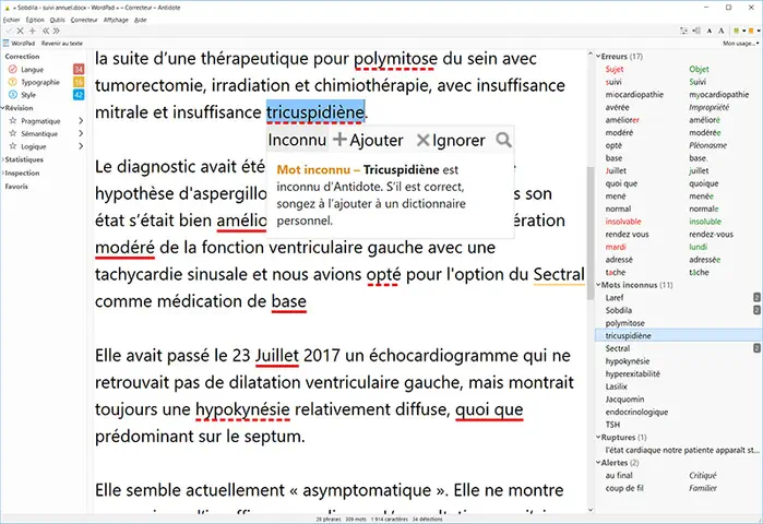 Correction de textes médicaux : Mysoft lance une nouvelle version de son glossaire médical pour Antidote 10