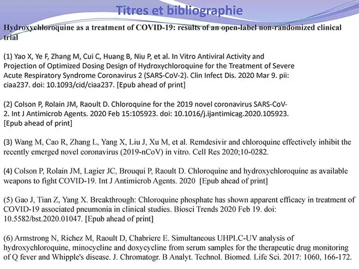 #coronavirus : le traitement à la #chloroquine réduit la charge virale à 6 jours pour 75 % des patients selon le Pr Raoult