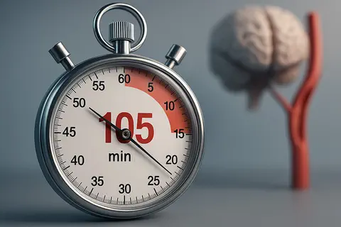 Le délai de prise en charge d’un AVC ischémique serait de 105 minutes