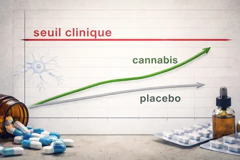Cannabis th&eacute;rapeutique : la &laquo; petite am&eacute;lioration &raquo; qui ne franchit pas le seuil clinique