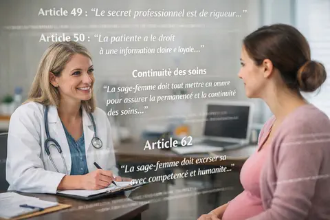 Nouveau code de d&eacute;ontologie des sages-femmes : la version 2026 entre droits des patientes et lib&eacute;ralisation encadr&eacute;e
