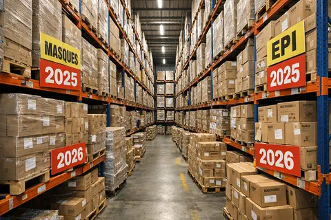 Stocks de masques et d&rsquo;EPI : la France face au mur de la p&eacute;remption en 2026