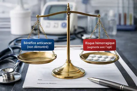 Aspirine et pr&eacute;vention du cancer apr&egrave;s 70 ans : ASPREE nuance la promesse anticancer