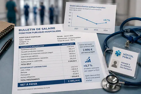 Salaires dans la fonction publique hospitali&egrave;re en 2024 : un rebond r&eacute;el, mais des &eacute;carts persistants