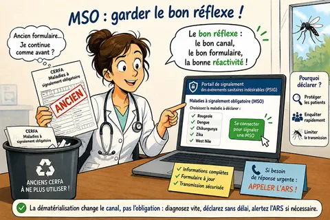 MSO d&eacute;claration en ligne : comment d&eacute;clarer rougeole, dengue, chikungunya, Zika et West Nile sur le portail signalement sant&eacute;