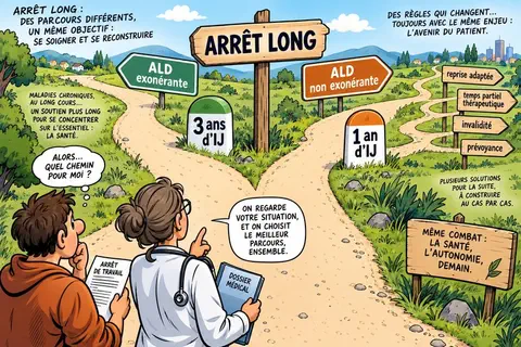 Arrêts longs et ALD : qui restera indemnisé trois ans et qui passera à un an ?
